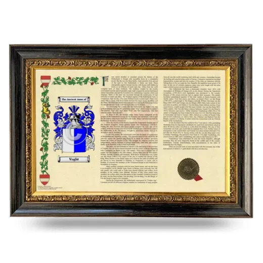 Voght Armorial Landscape Framed - Heirloom