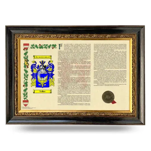 Volker Armorial Landscape Framed - Heirloom