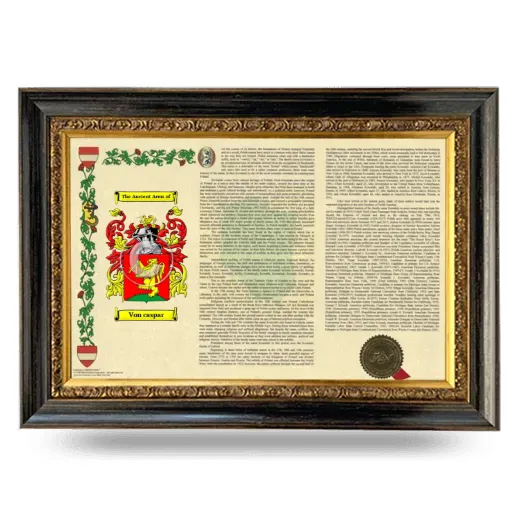 Von caspar Armorial Landscape Framed - Heirloom