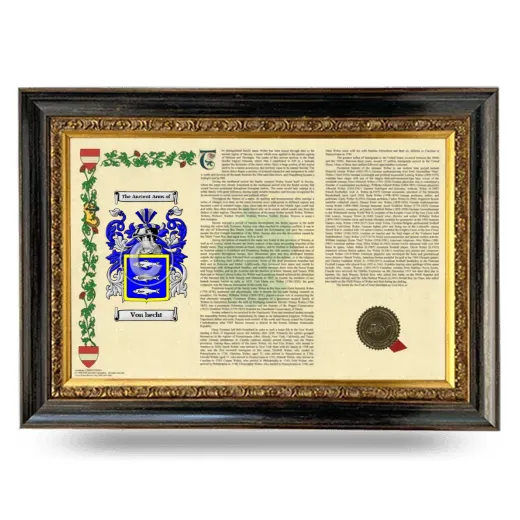 Von hecht Armorial Landscape Framed - Heirloom