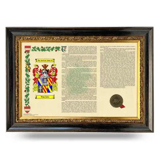Von lutz Armorial Landscape Framed - Heirloom