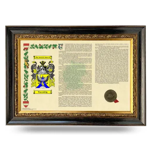 Von rettig Armorial Landscape Framed - Heirloom