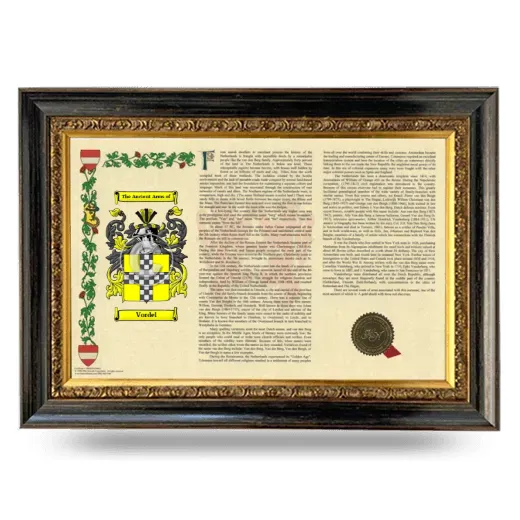 Vordel Armorial Landscape Framed - Heirloom