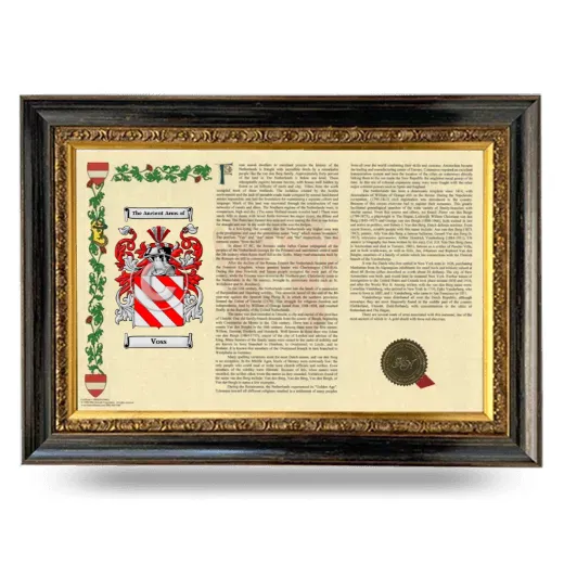 Voss Armorial Landscape Framed - Heirloom