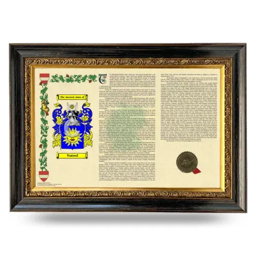 Votterl Armorial Landscape Framed - Heirloom