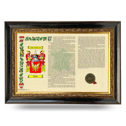 Vyene Armorial Landscape Framed - Heirloom