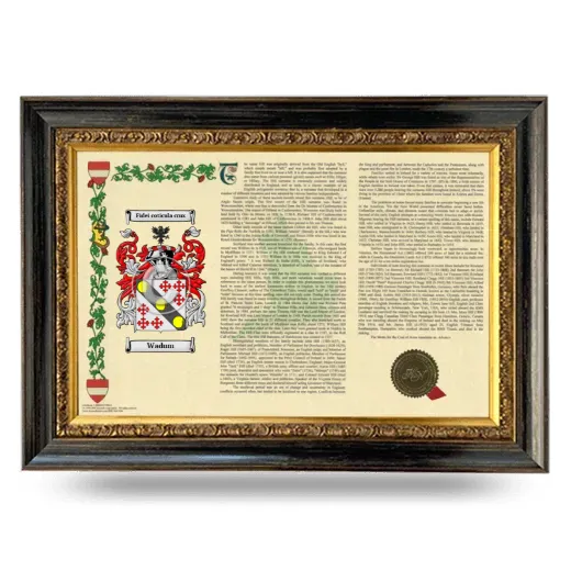 Wadum Armorial Landscape Framed - Heirloom