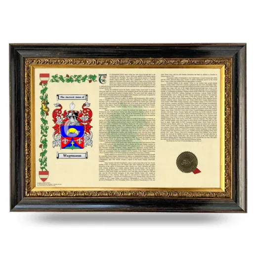 Wagemann Armorial Landscape Framed - Heirloom