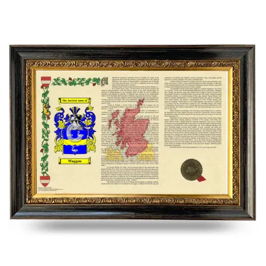 Waggon Armorial Landscape Framed - Heirloom