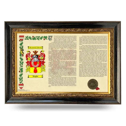 Wagler Armorial Landscape Framed - Heirloom