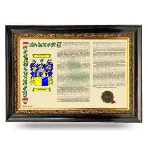 Wakeferd Armorial Landscape Framed - Heirloom