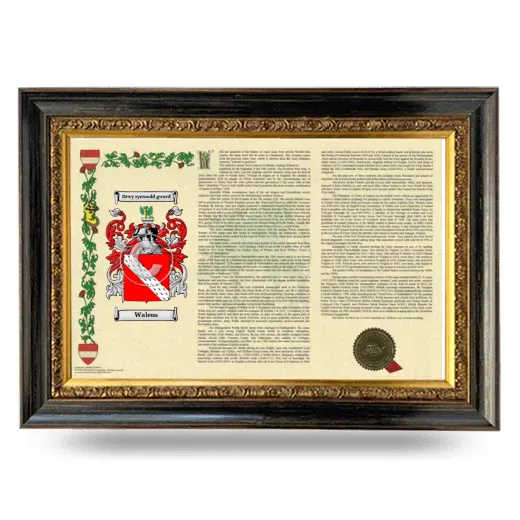 Walens Armorial Landscape Framed - Heirloom