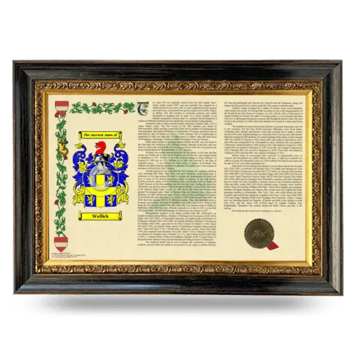 Wallick Armorial Landscape Framed - Heirloom