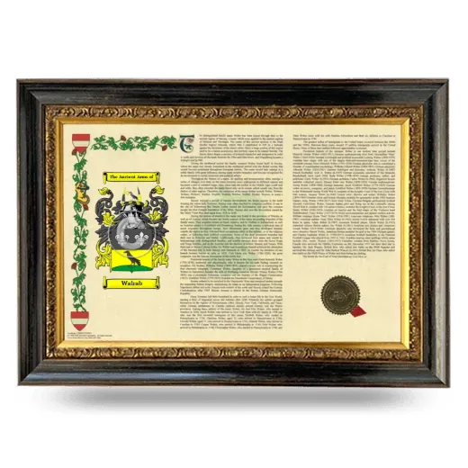 Walrab Armorial Landscape Framed - Heirloom
