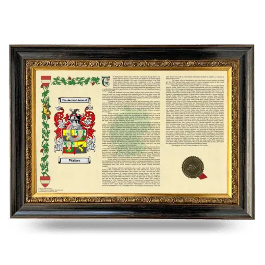 Walser Armorial Landscape Framed - Heirloom