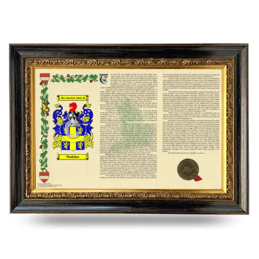 Walsher Armorial Landscape Framed - Heirloom