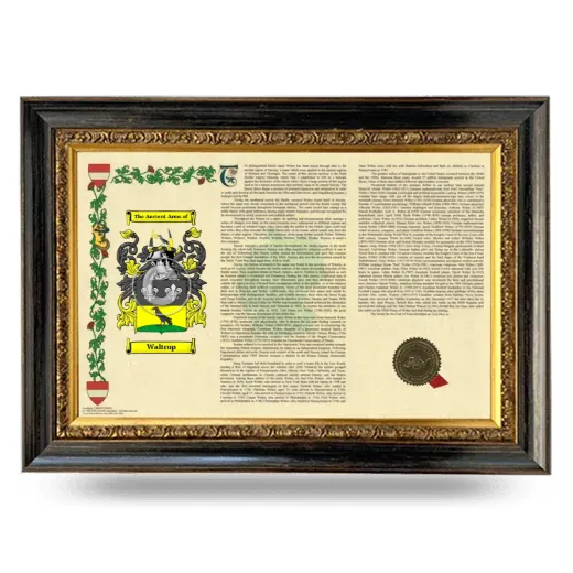 Waltrup Armorial Landscape Framed - Heirloom