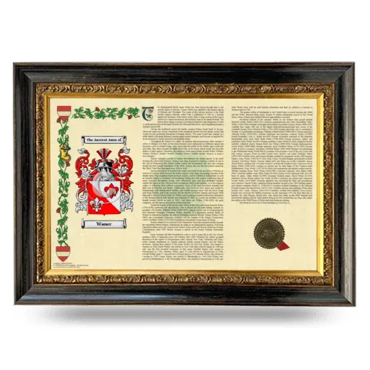Waner Armorial Landscape Framed - Heirloom