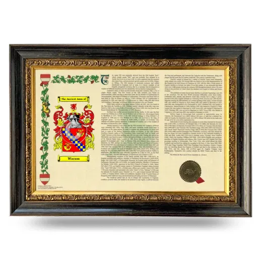 Waram Armorial Landscape Framed - Heirloom