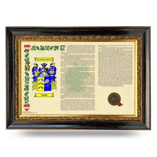 Warde Armorial Landscape Framed - Heirloom