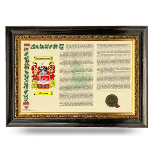 Wareham Armorial Landscape Framed - Heirloom