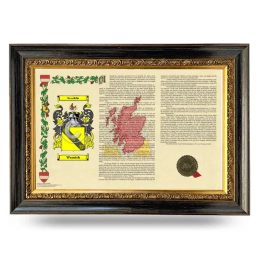 Warnish Armorial Landscape Framed - Heirloom