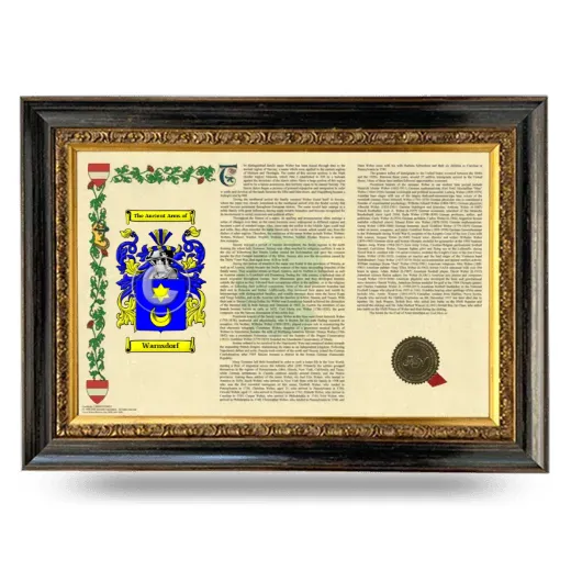 Warnsdorf Armorial Landscape Framed - Heirloom