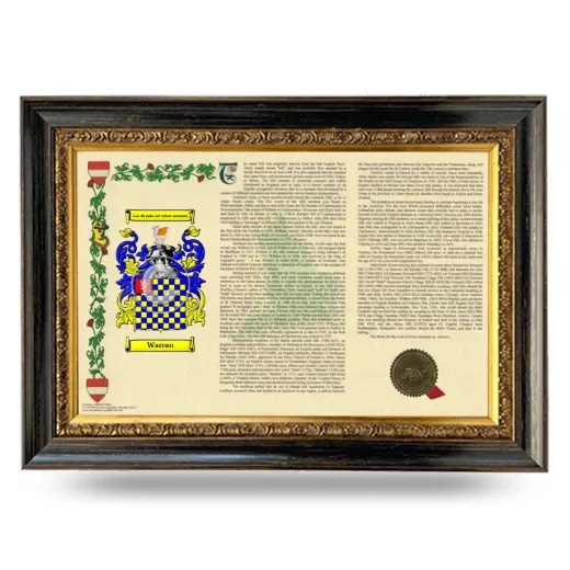 Warran Armorial Landscape Framed - Heirloom