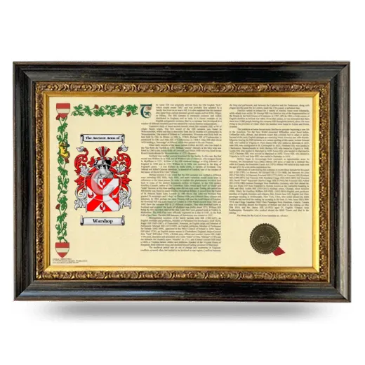 Warshop Armorial Landscape Framed - Heirloom