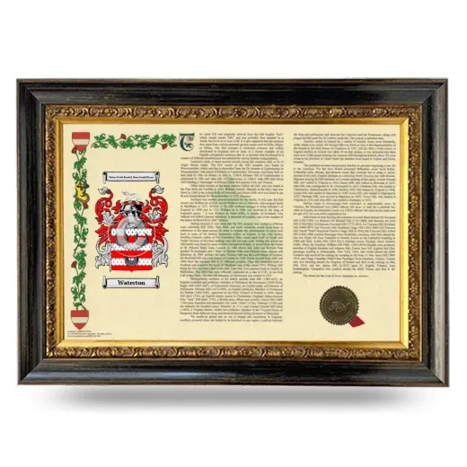 Waterton Armorial Landscape Framed - Heirloom