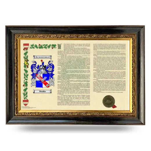 Watkis Armorial Landscape Framed - Heirloom