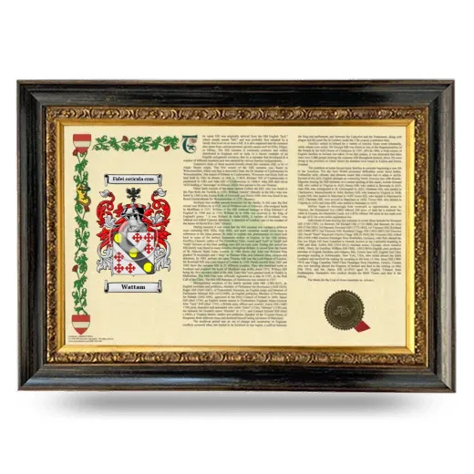 Wattam Armorial Landscape Framed - Heirloom