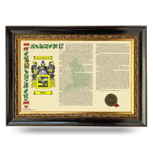 Webar Armorial Landscape Framed - Heirloom