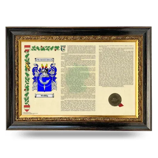 Weddig Armorial Landscape Framed - Heirloom