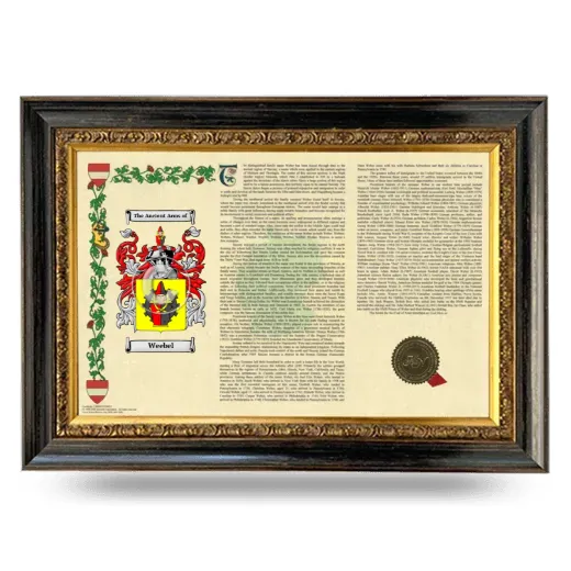Weebel Armorial Landscape Framed - Heirloom