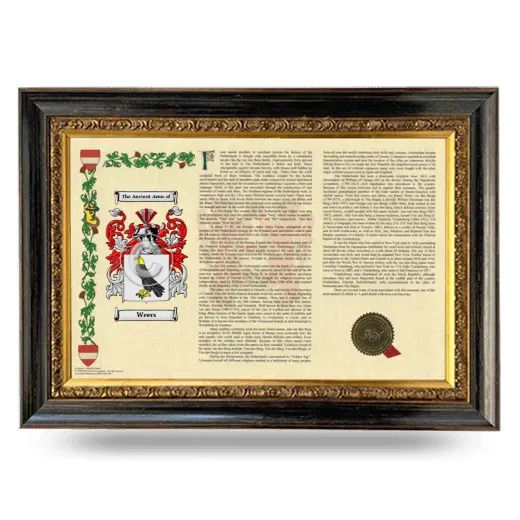 Weers Armorial Landscape Framed - Heirloom