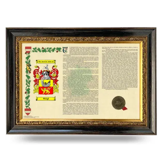 Weigl Armorial Landscape Framed - Heirloom