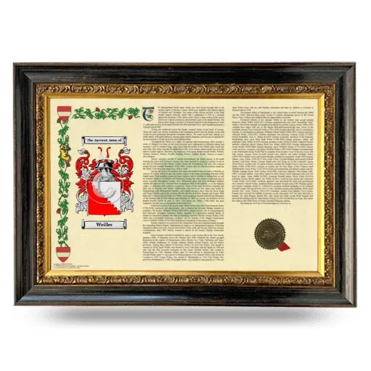 Weiller Armorial Landscape Framed - Heirloom