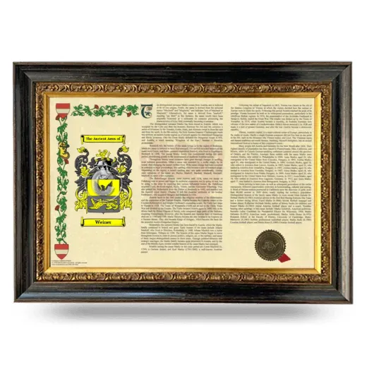Weiner Armorial Landscape Framed - Heirloom