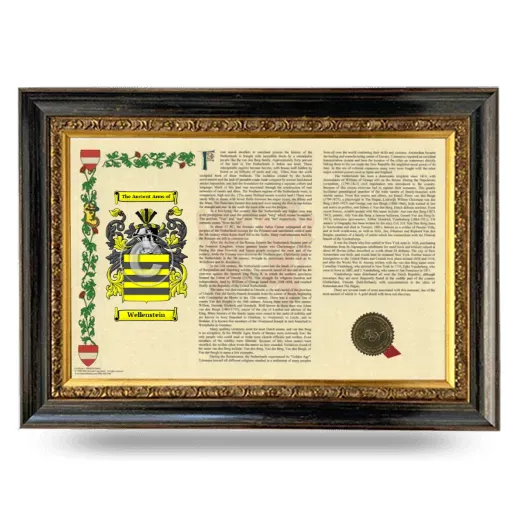 Wellenstein Armorial Landscape Framed - Heirloom