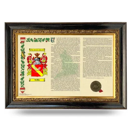Wellin Armorial Landscape Framed - Heirloom