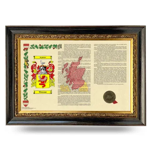 Wemme Armorial Landscape Framed - Heirloom