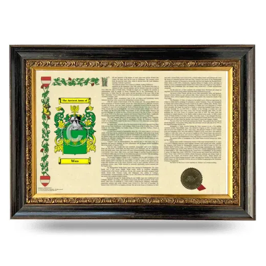 Wen Armorial Landscape Framed - Heirloom
