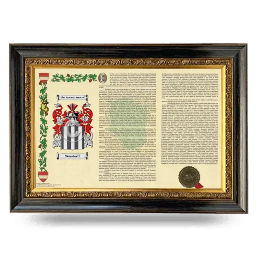 Wendorff Armorial Landscape Framed - Heirloom