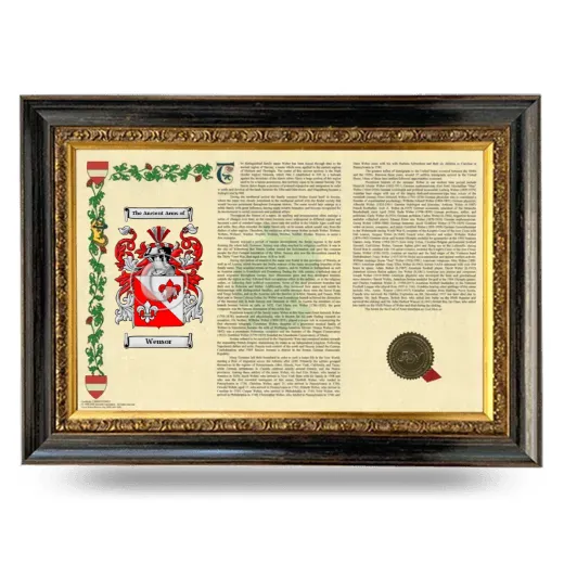Wensor Armorial Landscape Framed - Heirloom