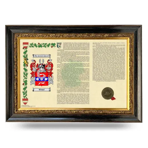 Wenzl Armorial Landscape Framed - Heirloom