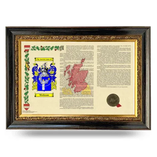 Werkman Armorial Landscape Framed - Heirloom