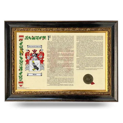 Wert Armorial Landscape Framed - Heirloom