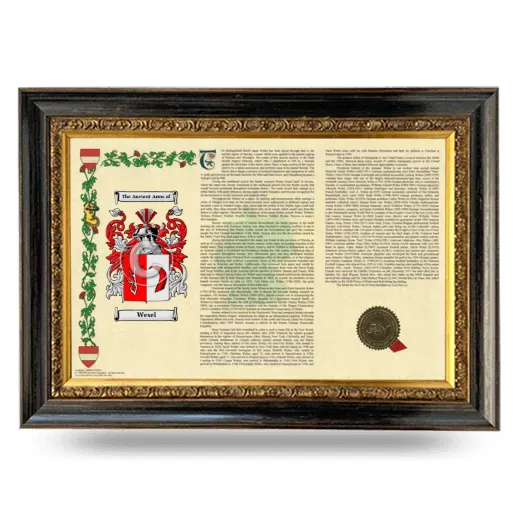 Wesel Armorial Landscape Framed - Heirloom