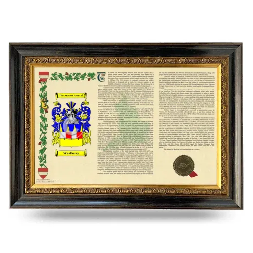 Westberry Armorial Landscape Framed - Heirloom